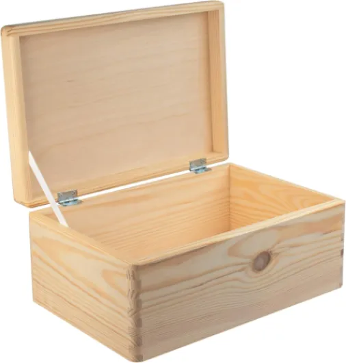 Boîte à Souvenirs en Bois de Pin avec Couvercle Gravé, Personnalisé avec Nom de Famille et Date, Mr & Mrs, Cœurs, 30 x 20 x 14 CM Marron