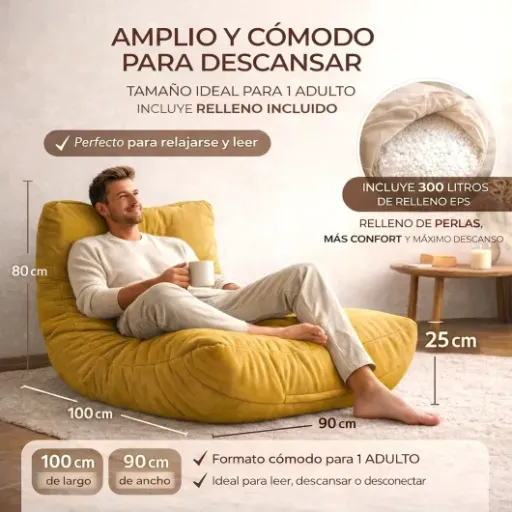 Test Aiire Fauteuil Pouf XXL : le gros coussin de sol qui remplace (presque) un fauteuil