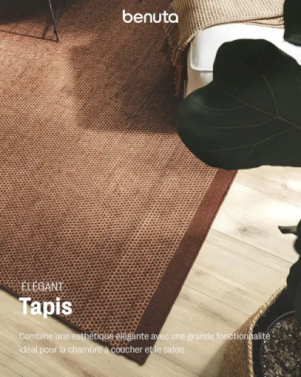 Tapis en laine pure Rocco - Marron 170x240 cm - Tissé à la main - Style: laine, uni, bohème, hygge, cozy, minimaliste - Entretien facile 170 x 240 cm (Rectangulaire) Marron