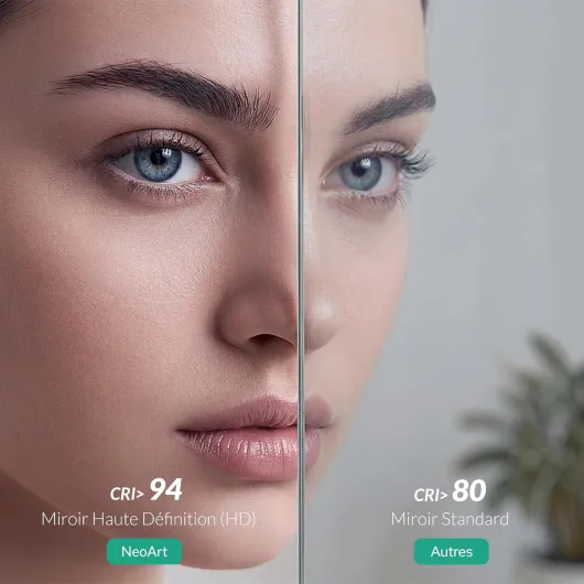 Miroir Salle de Bain Bluetooth et Éclairage LED Anti-buée 3 Couleurs de 3000K à 6500K Dimmable de 10% à 100% Loupe 3X Tactile avec Mémoire Haute Définition IP44&IP65 Étanche 100x60cm Bluetooth+loupe 3x+antibuée+ 3 Couleurs de Lumière 100L x 60l cm