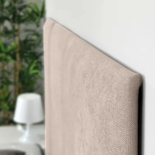 DHOME Tête de Lit Capitonnée en Tissu Aqualine Premium Antitaches Design Modulaire Vertical Autocollant Tête de Lit pour Chambre Lit Rembourrée (Beige, 200cm, Hauteur 80 cm, x4) 200cm Hauteur 80cm Beige