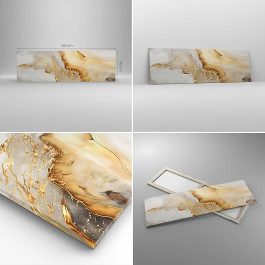 Moderne Impression sur Toile 160x50cm Image Tableau Decoration Murale Marbre Charme Élégant Grand Tableaux Decoratifs Muraux Chambre Panoramique Deco Cadre Décoration Salon Art Wall AB160x50-5730 160L x 50l cm