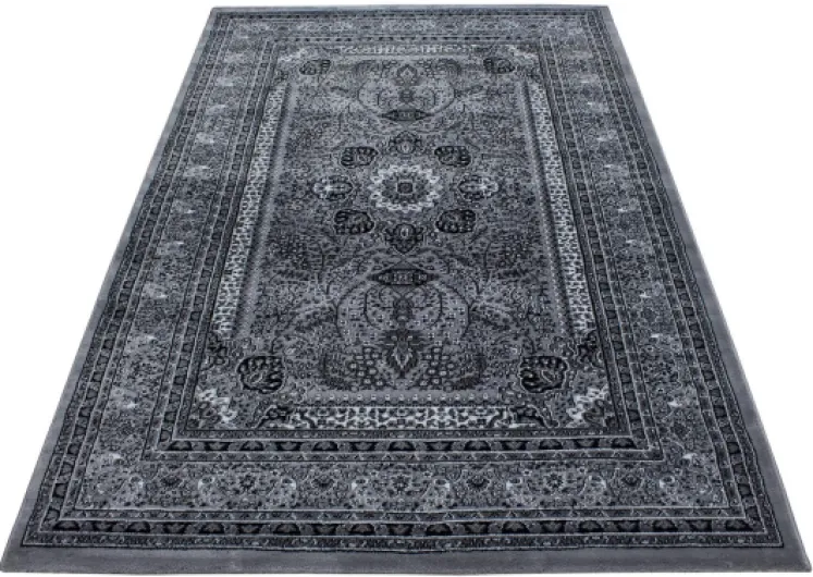 HomebyHome Tapis oriental vintage 300x400 cm Poils courts gris pour salon, salle à manger, couloir et chambre 300 x 400 cm (Rectangulaire) Gris-2