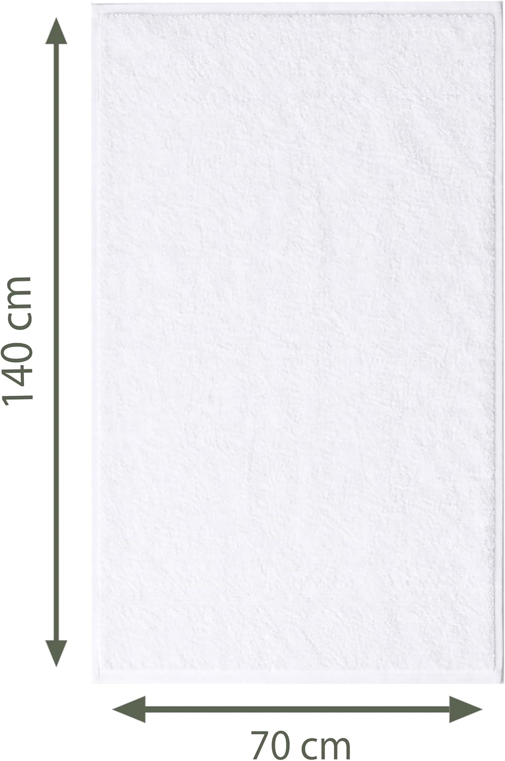 Lot de 6 Serviettes de Bain 70x140 cm – 100% Coton, Ultra Douces, Très Absorbantes, Séchage Rapide, Qualité Hôtelière – Blanc – pour Salle de Bain, Douche, Gym, Hôtel et Spa Lot de 6 Serviettes de Bain 70 X 140 CM
