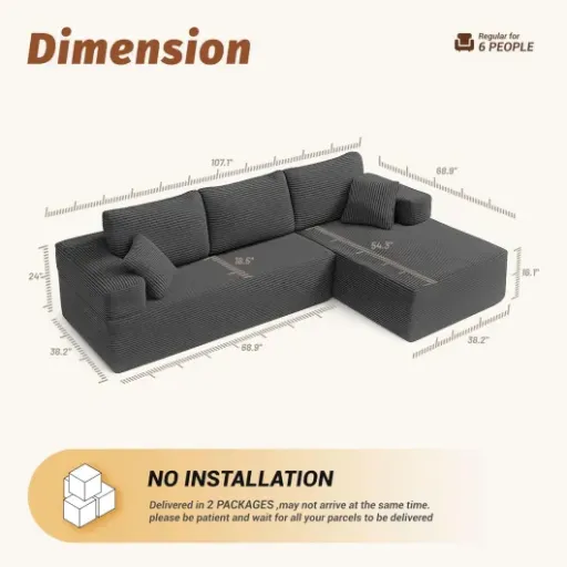 Test Litbird Canapé d’angle L avec couchage : le gros bloc confortable qui fait le job sans prise de tête
