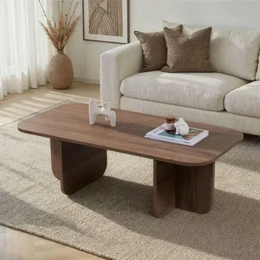 Test Toilinux.com Table Basse Leandro : une grande table effet bois foncé qui fait le job sans chichi