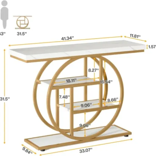 Test Tribesigns Console Industrielle 105 cm : la petite étagère d’entrée qui fait le job sans prendre de place