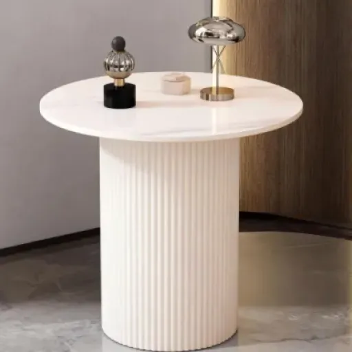 Test lot de 2 tables d'appoint rondes marbre/metal : jolies sur le papier, mais pas sans défauts