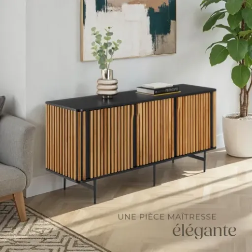 Test tectake Buffet 156 cm : un grand meuble qui fait le job sans trop de chichis