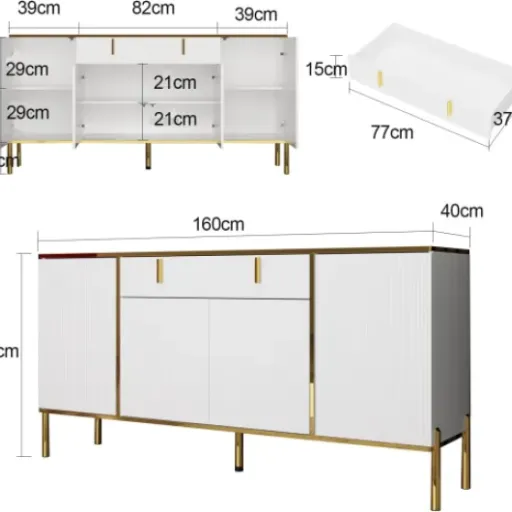 Test Buffet PREMTURE 160 cm : le grand meuble blanc qui fait le job sans trop de chichis