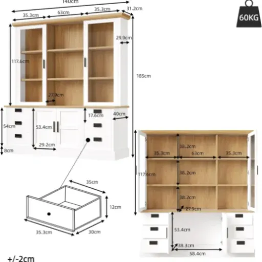 Test Buffet Cuisine Yihomfy 140×185 cm : gros meuble, gros rangement, quelques compromis