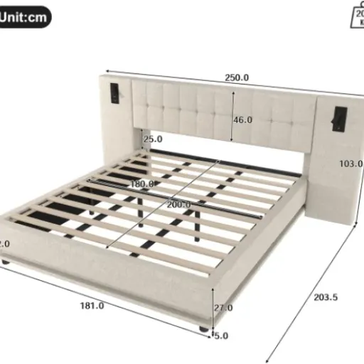 Test PUGSDRLY Lit Double 180x200 : un lit moderne avec LED et USB qui fait le job
