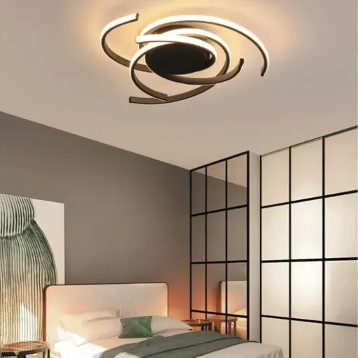 Test Plafonnier LED fleur spirale minifair : joli rendu moderne sans se ruiner