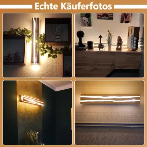 Test ZMH Lampe murale LED bois 100 cm : une grande barre lumineuse qui fait le job en ambiance