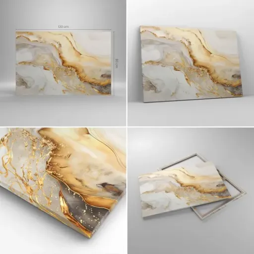Test ARTTOR Deco Cadre Marbre 120x80 : un grand tableau qui remplit bien le mur sans ruiner le salon