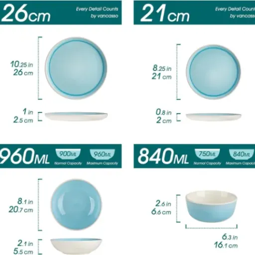 Test vancasso ELBA 24 pièces : un service de table en grès qui fait le job pour 6 personnes