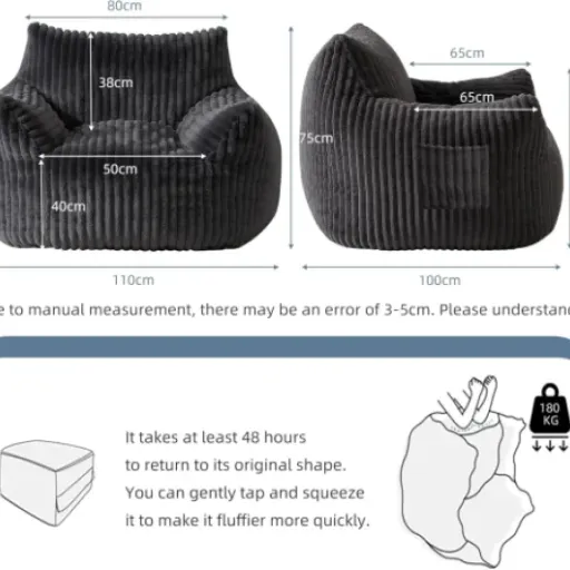 Test RIOVARM Pouf géant en peluche : le gros coussin où tu t’affales sans réfléchir