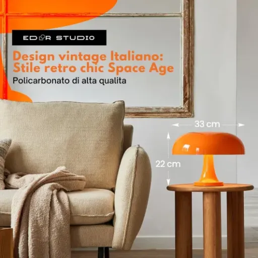 Test Lampe champignon LED Space Age orange : la petite lampe d’ambiance qui mise tout sur le look