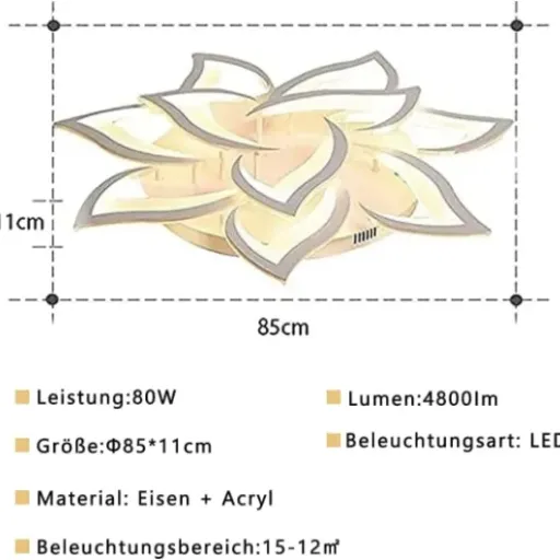 Test Yuanfenghua Lustre LED 10 têtes : un gros plafonnier moderne qui éclaire vraiment le salon