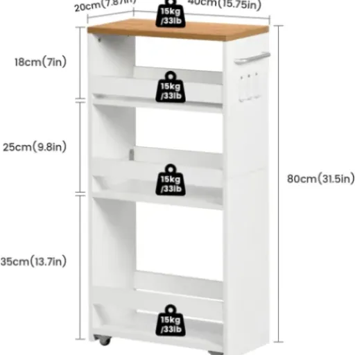 Test chariot de rangement FetiNes 20 cm : le petit meuble qui sauve les coins perdus