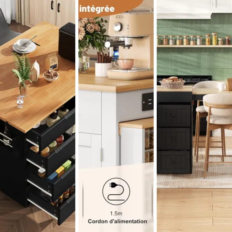 Top 12 : meilleurs îlots de cuisine mobiles (2026)