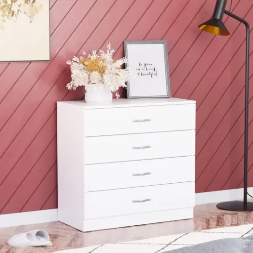 Test Vida Designs Commode Blanche 4 tiroirs : la petite commode pas chère qui fait le job