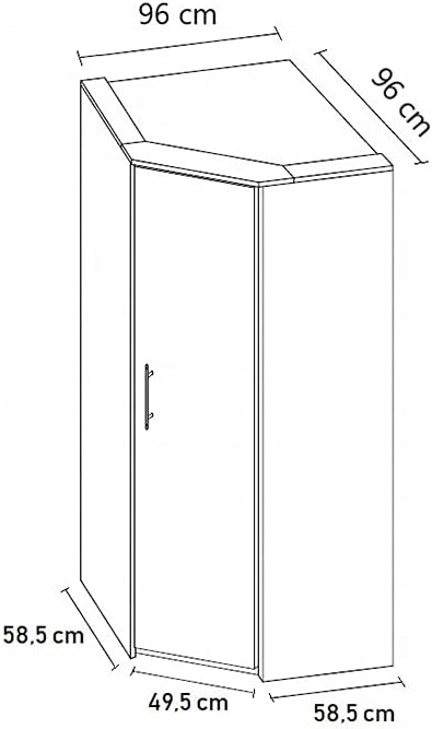 Szantal Armoire À Portes Coulissantes Armoire Élégante À Portes Tournantes Armoire d'angle Armoire De Chambre À Coucher Portes Coulissantes Design Moderne (Sonoma/Sonoma)
