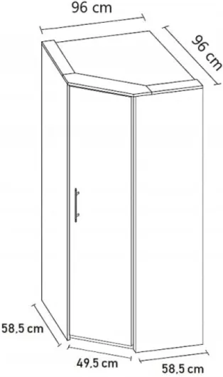 Szantal Armoire À Portes Coulissantes Armoire Élégante À Portes Tournantes Armoire d'angle Armoire De Chambre À Coucher Portes Coulissantes Design Moderne (Sonoma/Sonoma)