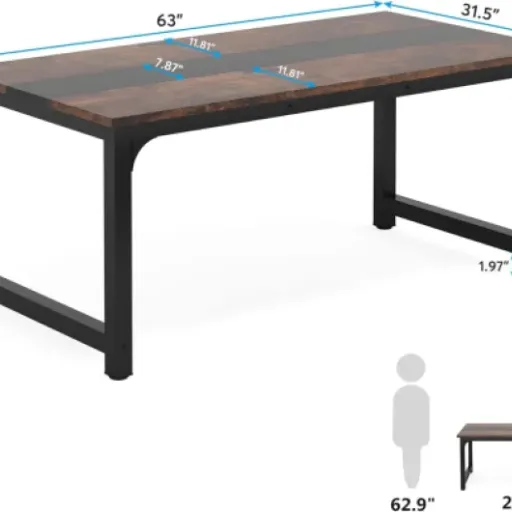 Test Tribesigns Bureau moderne 160 x 80 : grand plateau, look sérieux, quelques détails agaçants