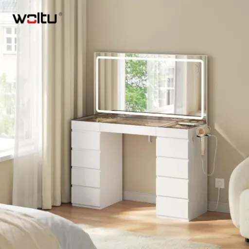 Test WOLTU Coiffeuse LED : une vraie station de maquillage (presque) complète pour la chambre