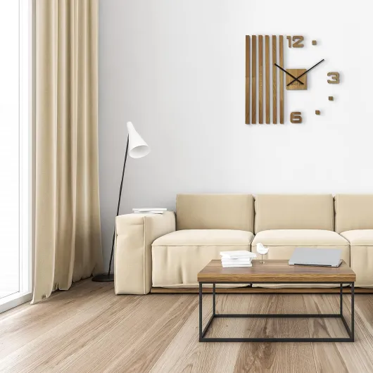 Horloge Murale Design Moderne - Design Moderne, geante XXL, silencieuse Décoration Murale - pour Bureau, Salon, Chambre à Coucher - Article de décoration Aiguilles Noires, 60 Cm