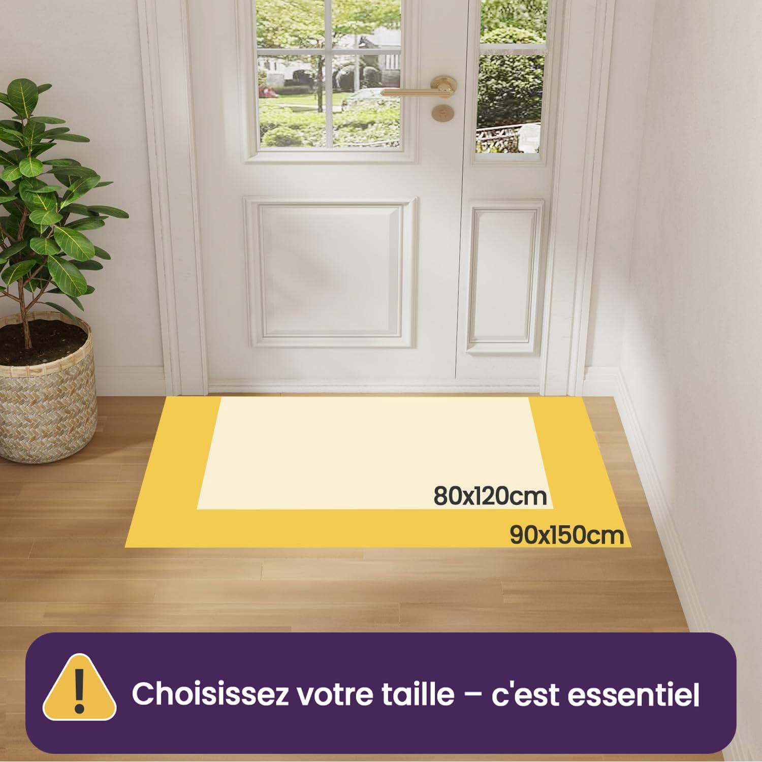 Paillasson Interieur Entree 80 x 120 cm, Tapis d'Entrée Antidérapant Lavable en Machine, Tapis de Sol avec Microfibres Douces Absorbantes pour Entrée, Couloir, Chien, Noir-Gris 80 x 120 cm (Rectangulaire) Noir/Gris