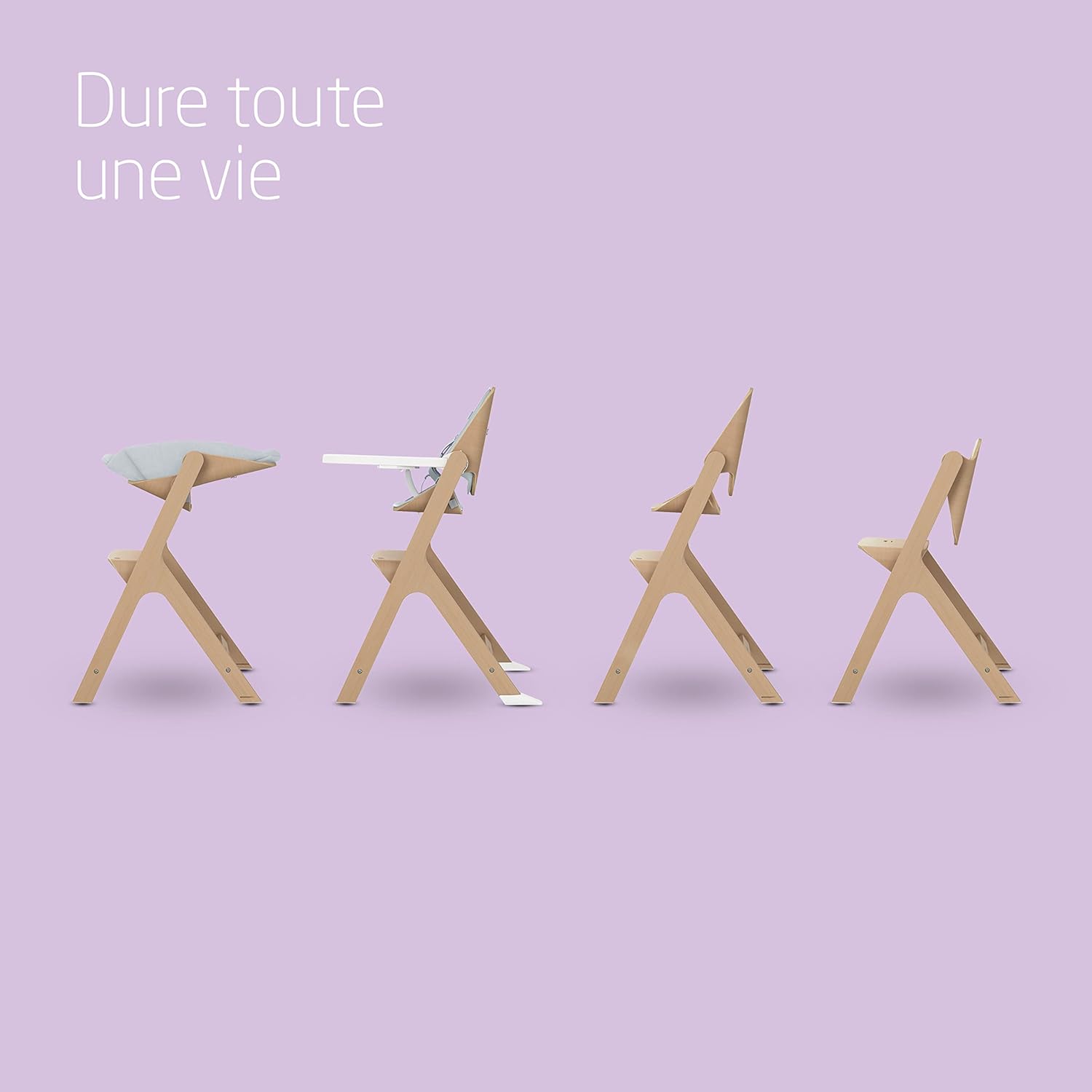 Maxi-Cosi Nesta, Chaise Haute Bébé, Chaise Haute en Bois Évolutive, Dossier Inclinable, De la Naissance Jusqu'à 99 ans, Bois Naturel Chaise haute Naturel
