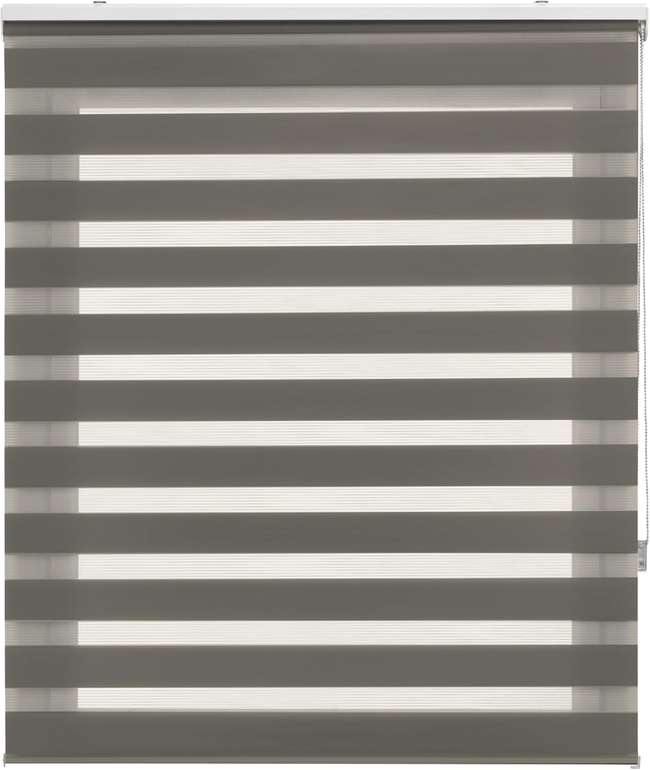 Lira Store enrouleur jour/nuit, tissu double Gris anthracite, zèbre 120 x 250 cm - Taille tissu 117 x 245 cm - Stores élégants 120l x 250L cm Gris Antracita