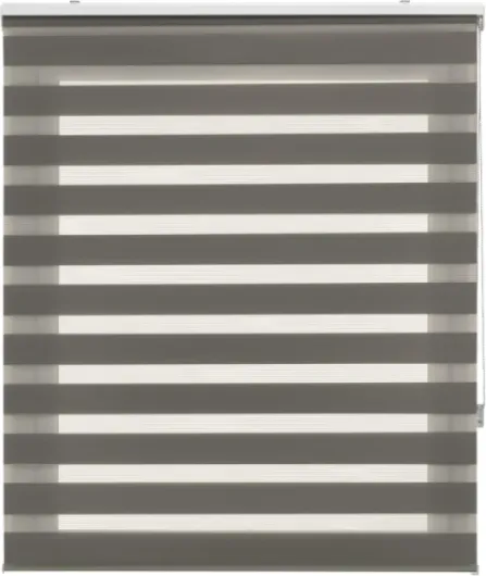 Lira Store enrouleur jour/nuit, tissu double Gris anthracite, zèbre 120 x 250 cm - Taille tissu 117 x 245 cm - Stores élégants 120l x 250L cm Gris Antracita