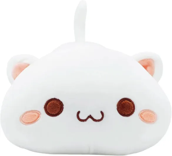 Shownicer Oreiller en Peluche, Coussin Poupée Chat Mignon, Jouet d'anime Doux Cartoon, Traversin Oreiller de Canapé-lit Sommeil, Décoration Créative, Cadeau pour Enfants Bébé Filles Garçons 30cm Chat # 1