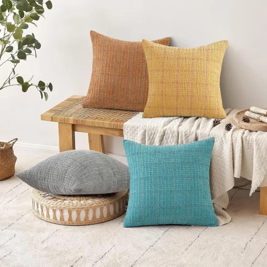 Lot De 2 Soft Housse Coussin 45x45, Cushion Covers Décorative Couleurs, Double Sided Housse De Coussin pour Coussin De Chambre À Coucher De Canapé, Gris Moyen Gris Moyen 45 x 45 cm (Lot de 2)