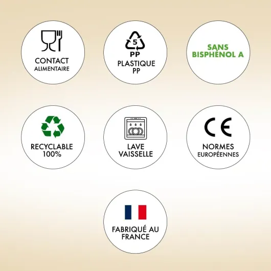 Verres à Vin Réutilisables Eco Cup 12cl (18cl à ras bord) MADE IN FRANCE - Fabriqué en en Polypropylène, Verre Jetable et Réutilisable de Haute Qualité (Blanc, 40) White-417 40