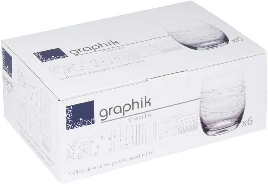 Table Passion - Coffret de 6 gobelets 30 cl graphik