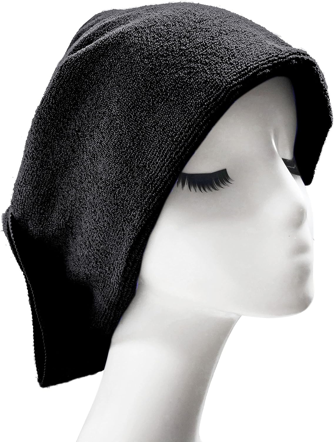 12 Serviettes en Microfibres - séchage des Cheveux - qualité Professionnelle/Salon de Coiffure - sèche Rapidement/ne Peluche Pas - Noir - 40,6 x 73,7 m