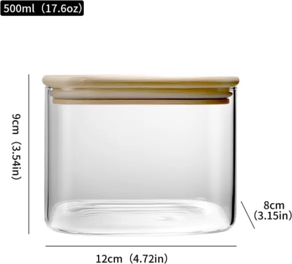 Lot de 12 （500ml） Bocaux en Verre Hermétique - Bocal en Verre avec Couvercle - Bocaux Rangement Cuisine 0.5L 12