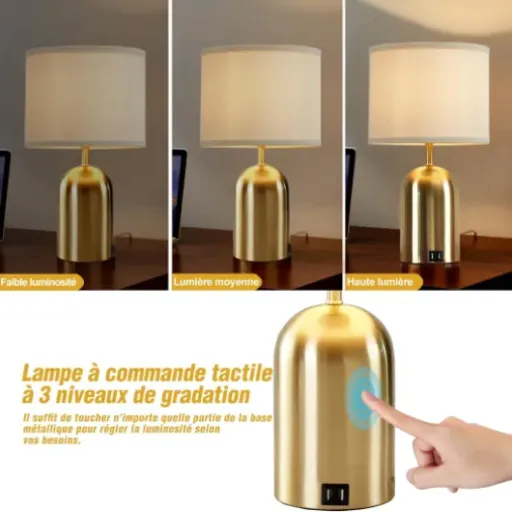 Test GyroVu Lampe de chevet USB : la lampe pratique qui mise tout sur le tactile