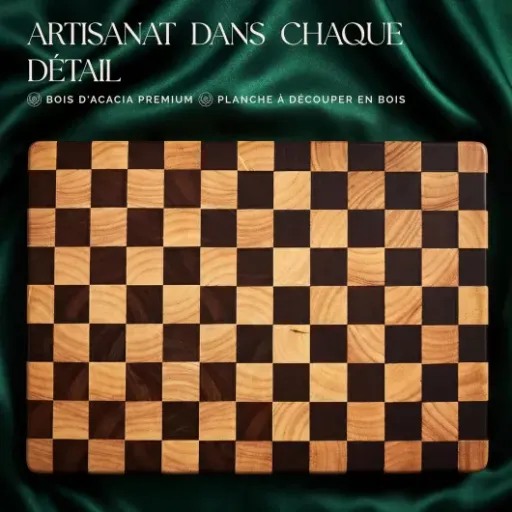 Test Deer & Oak Planche à Découper en Acacia : beau bloc boucher qui pèse son poids