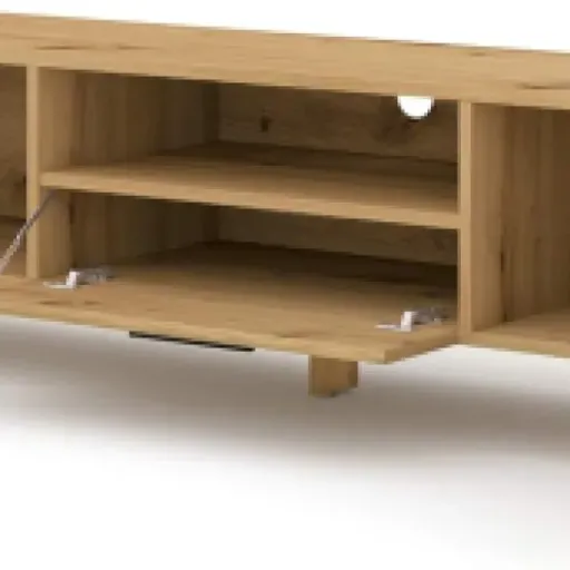 Test Meuble TV Nuka 200 cm : long, pratique et pas trop prise de tête pour un salon moderne