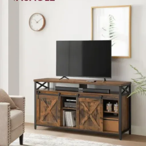 Test VASAGLE Meuble TV LTV071B01 : un gros banc TV rustique qui fait le job sans se ruiner
