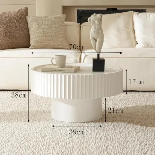 Test Table Basse Ronde Blanche Cagnolier : une table champignon qui mise tout sur le look
