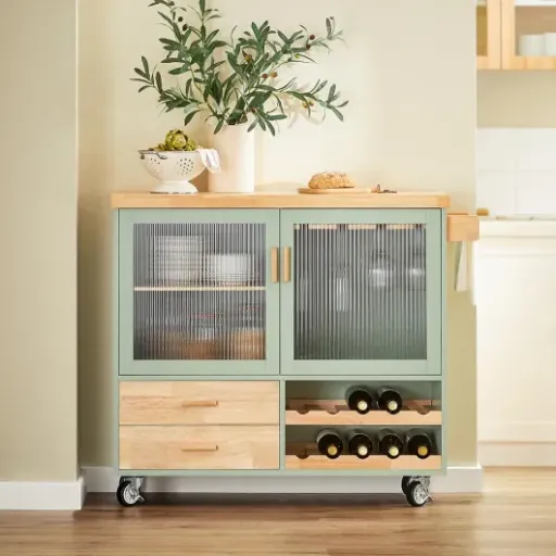 Test SoBuy Desserte FKW114-GR : un petit îlot de cuisine qui fait le job (si t’es patient au montage)