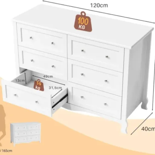 Test LEADZM Commode 6 tiroirs : la grande blanche qui fait le job sans chichi