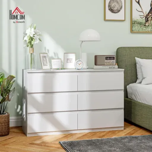 Test HOMCOM Commode 6 tiroirs : le meuble pas cher qui fait le job (si on n’est pas trop maniaque)
