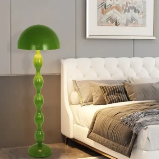 Test Lampe de plancher champignon ELINKUME : une grosse lampe verte qui mise tout sur le look